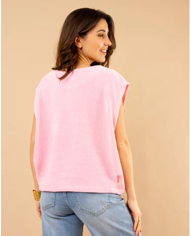 Gilet effet velours