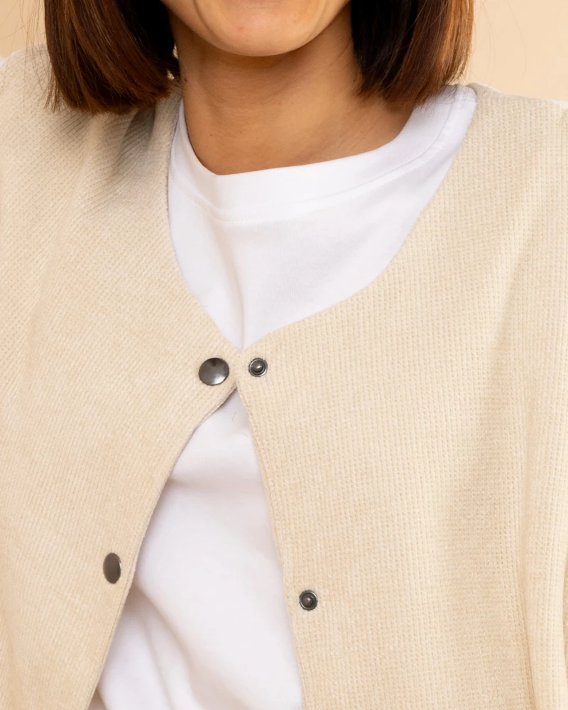 Gilet effet velours