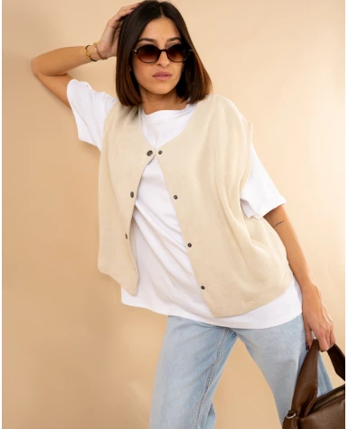 Gilet effet velours