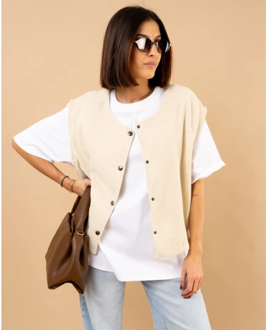 Gilet effet velours