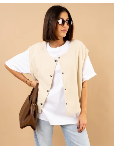 Gilet effet velours