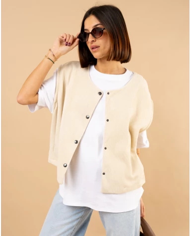 Gilet effet velours
