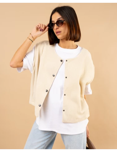 Gilet effet velours