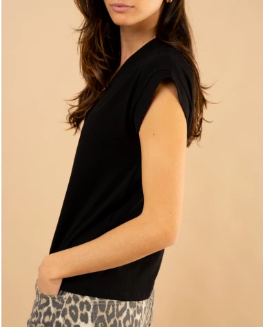 T-shirt col en v