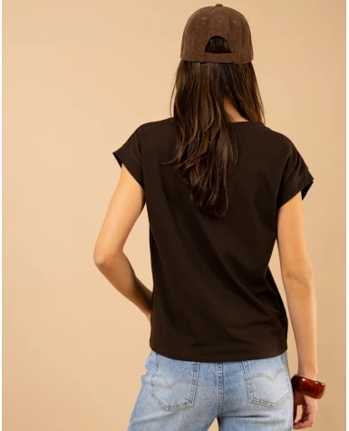 T-shirt col en v