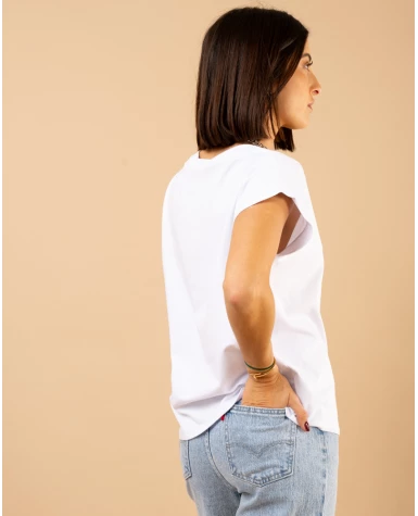 T-shirt col en v