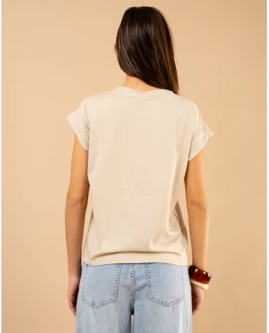 T-shirt col en v