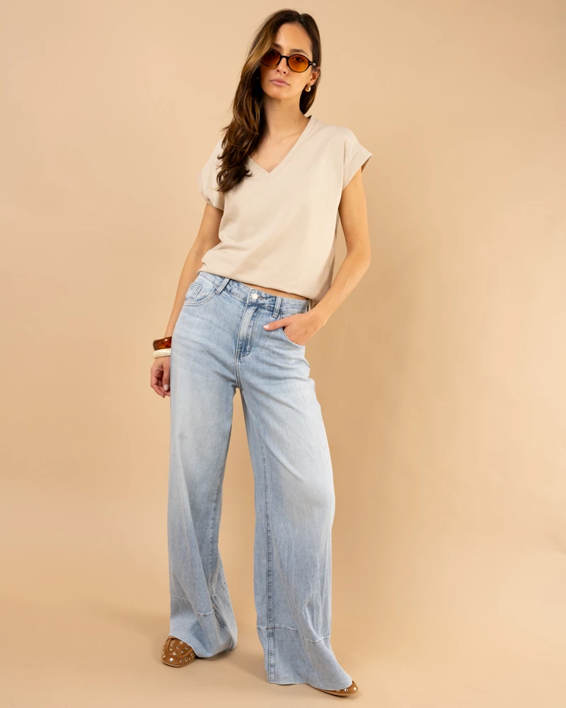 Jean bas coutures