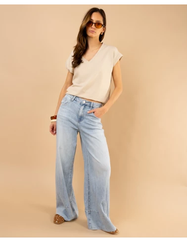 Jean bas coutures
