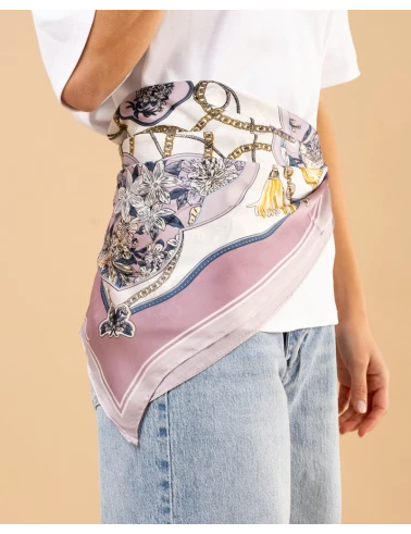 Foulard pompons
