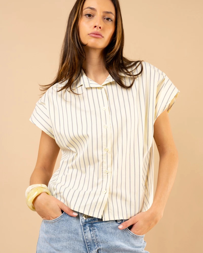 Chemise rayures manches courtes