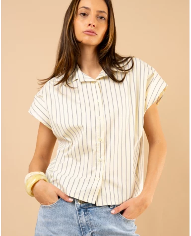 Chemise rayures manches courtes