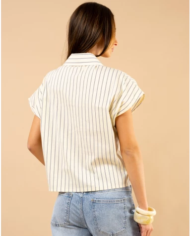 Chemise rayures manches courtes