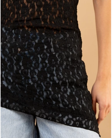 Top dentelle asymétrique