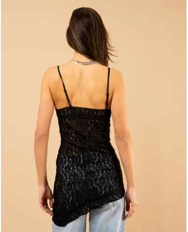 Top dentelle asymétrique