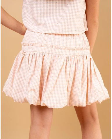 Jupe vichy strass
