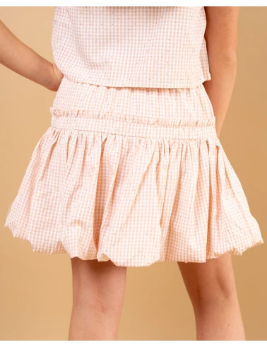 Jupe vichy strass