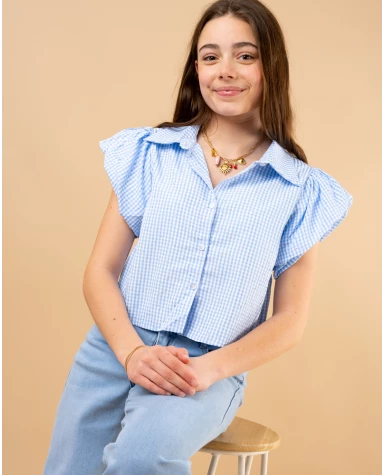 Chemise vichy strass