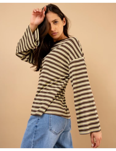 Top rayé