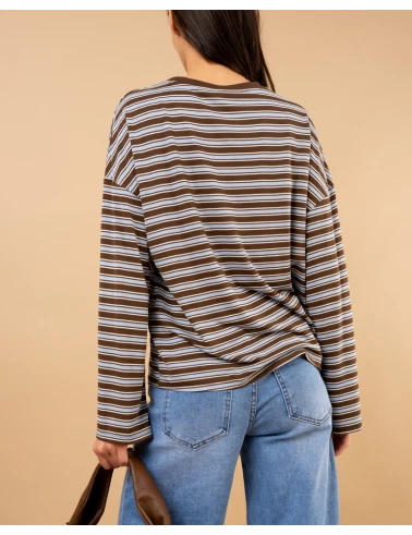 Top rayé