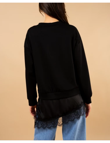 Sweat bas dentelle