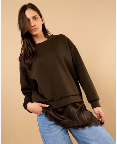 Sweat bas dentelle