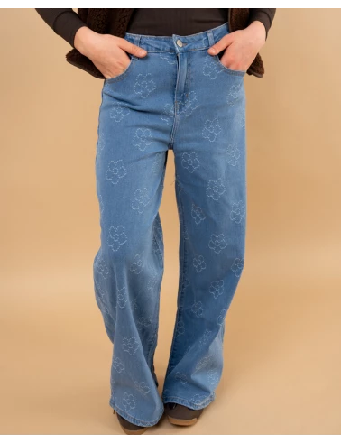 Jean fleurs