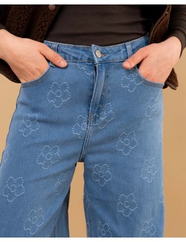 Jean fleurs