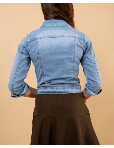 Veste jean strass