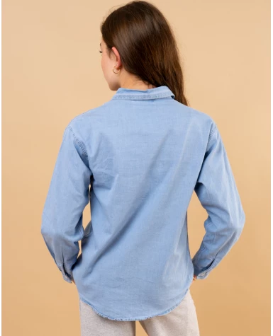 Chemise jean strass