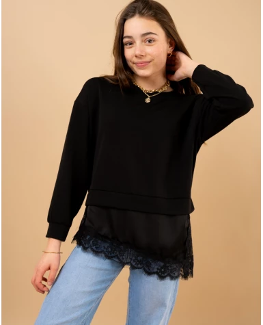 Sweat bas dentelle