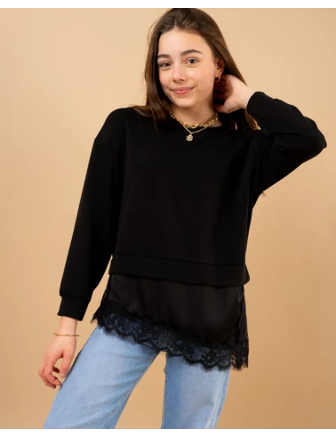 Sweat bas dentelle