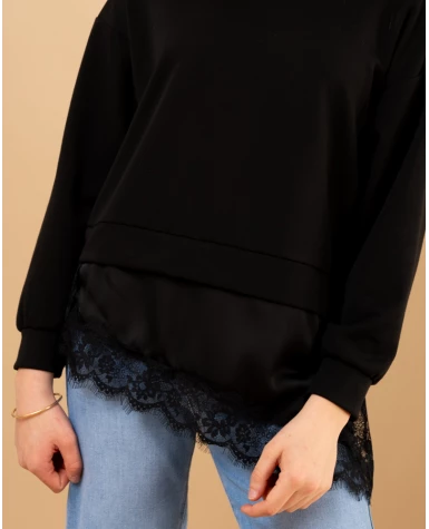 Sweat bas dentelle