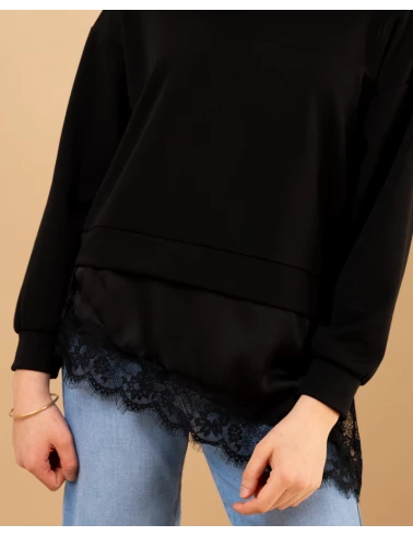Sweat bas dentelle