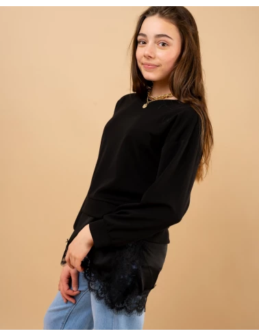 Sweat bas dentelle
