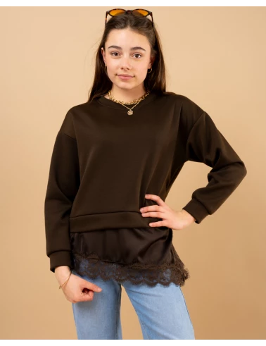 Sweat bas dentelle