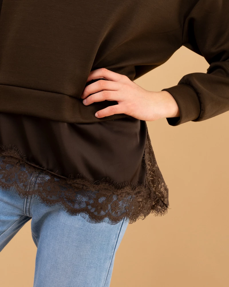 Sweat bas dentelle