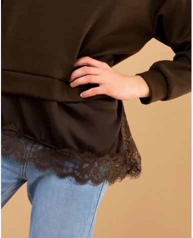 Sweat bas dentelle