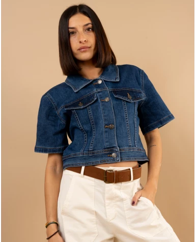 Chemise jean courte
