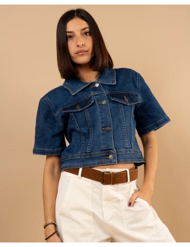 Chemise jean courte