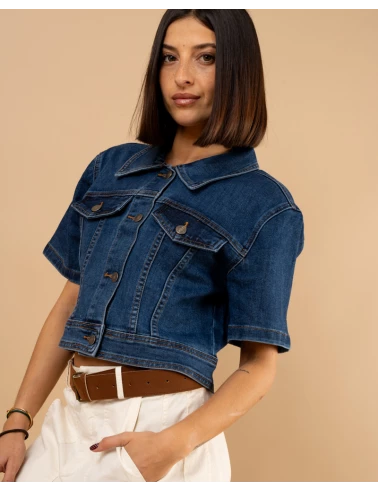 Chemise jean courte
