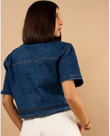 Chemise jean courte