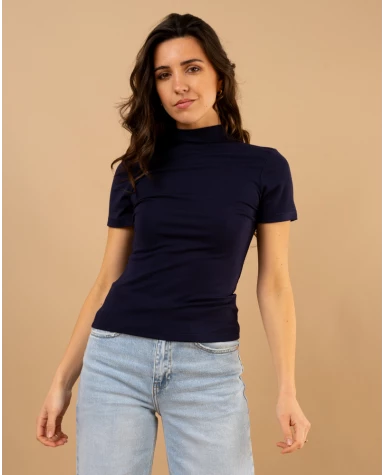 T-shirt col montant