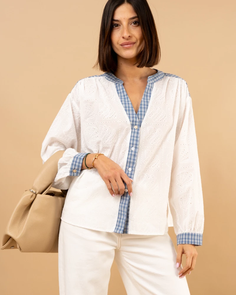 Chemise bi matiere