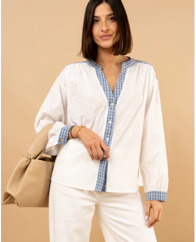 Chemise bi matiere