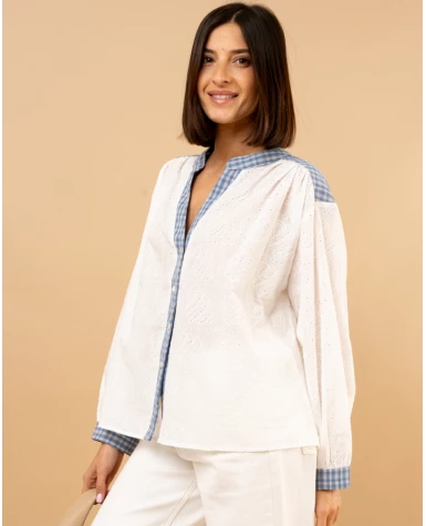 Chemise bi matiere