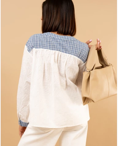 Chemise bi matiere