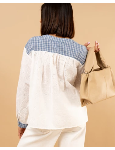 Chemise bi matiere