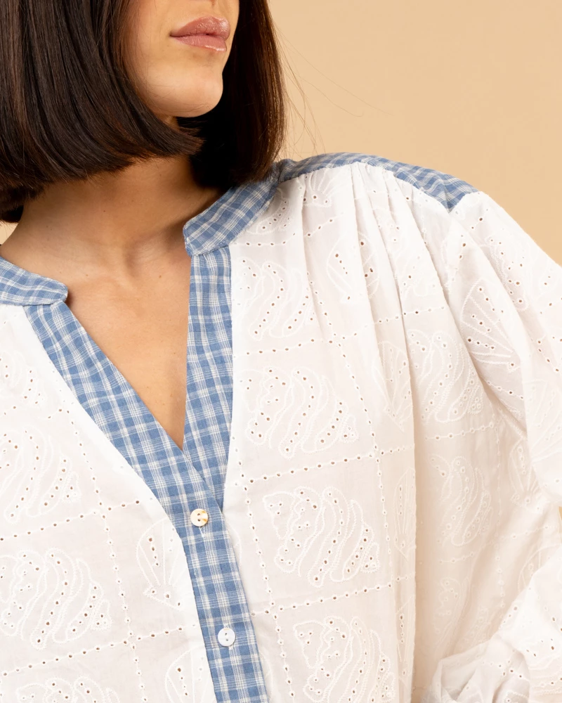 Chemise bi matiere