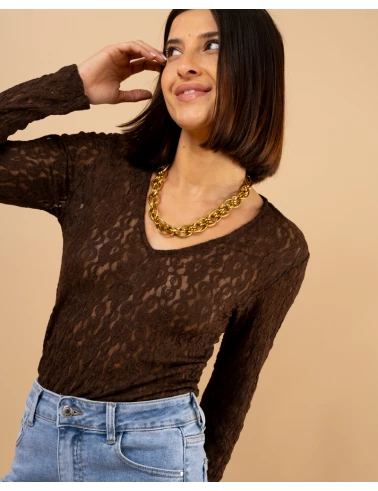 Top v dentelle